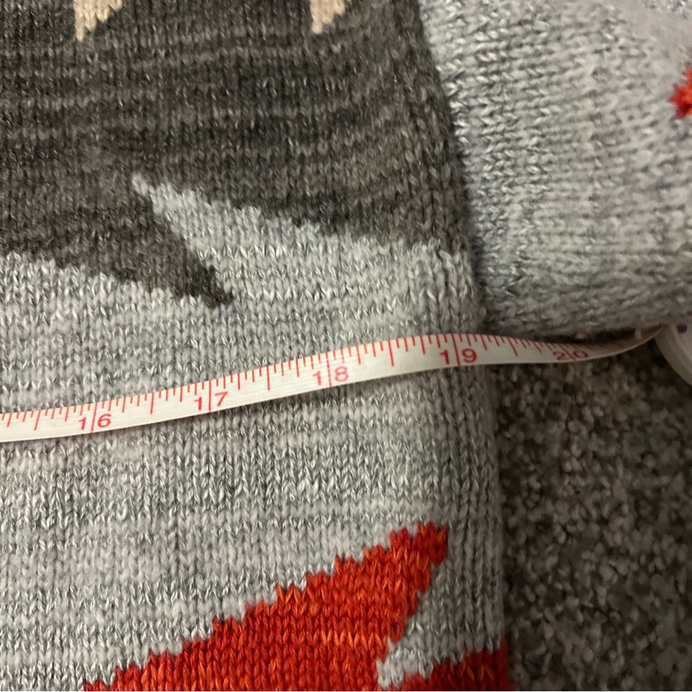 Lauren Ralph Lauren Red and Gray Aztec design Sweater - Picture 3 of 7